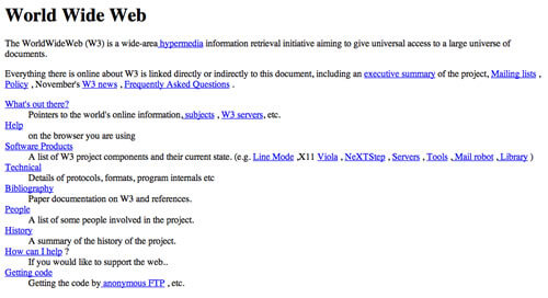 The very first website was designed in 1991