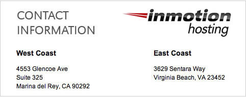 inmotion hosting contact information inmotion hosting contact information