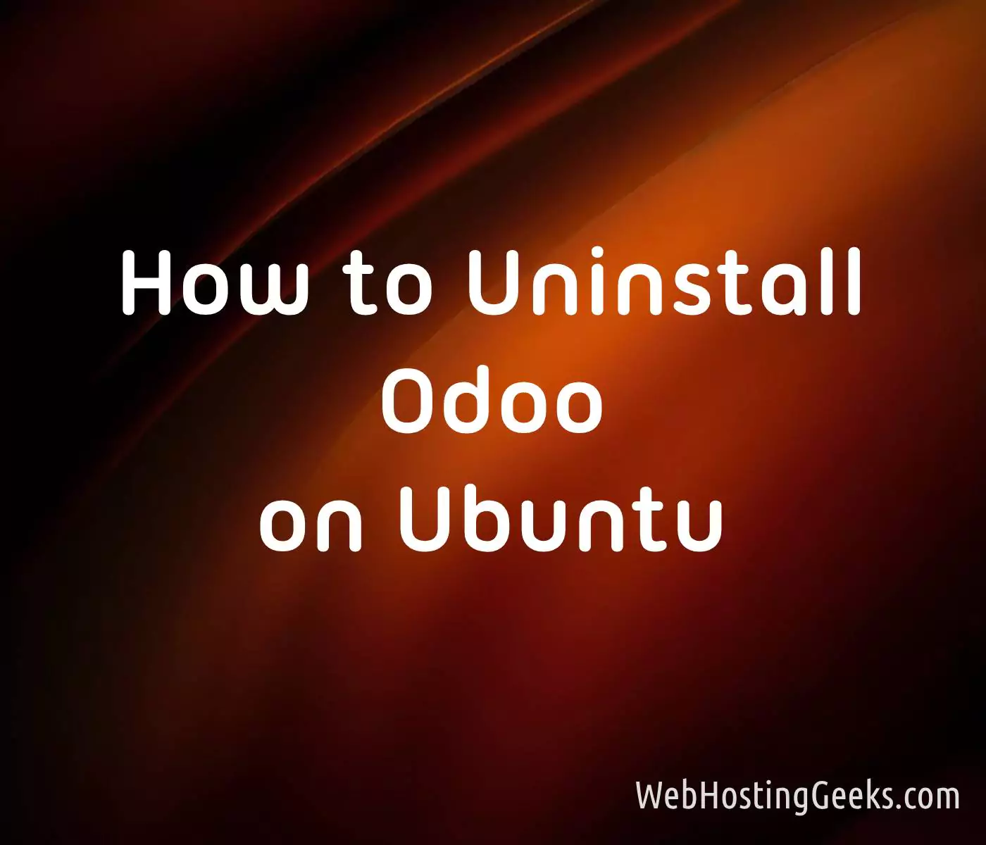 How to Uninstall Odoo on Ubuntu
