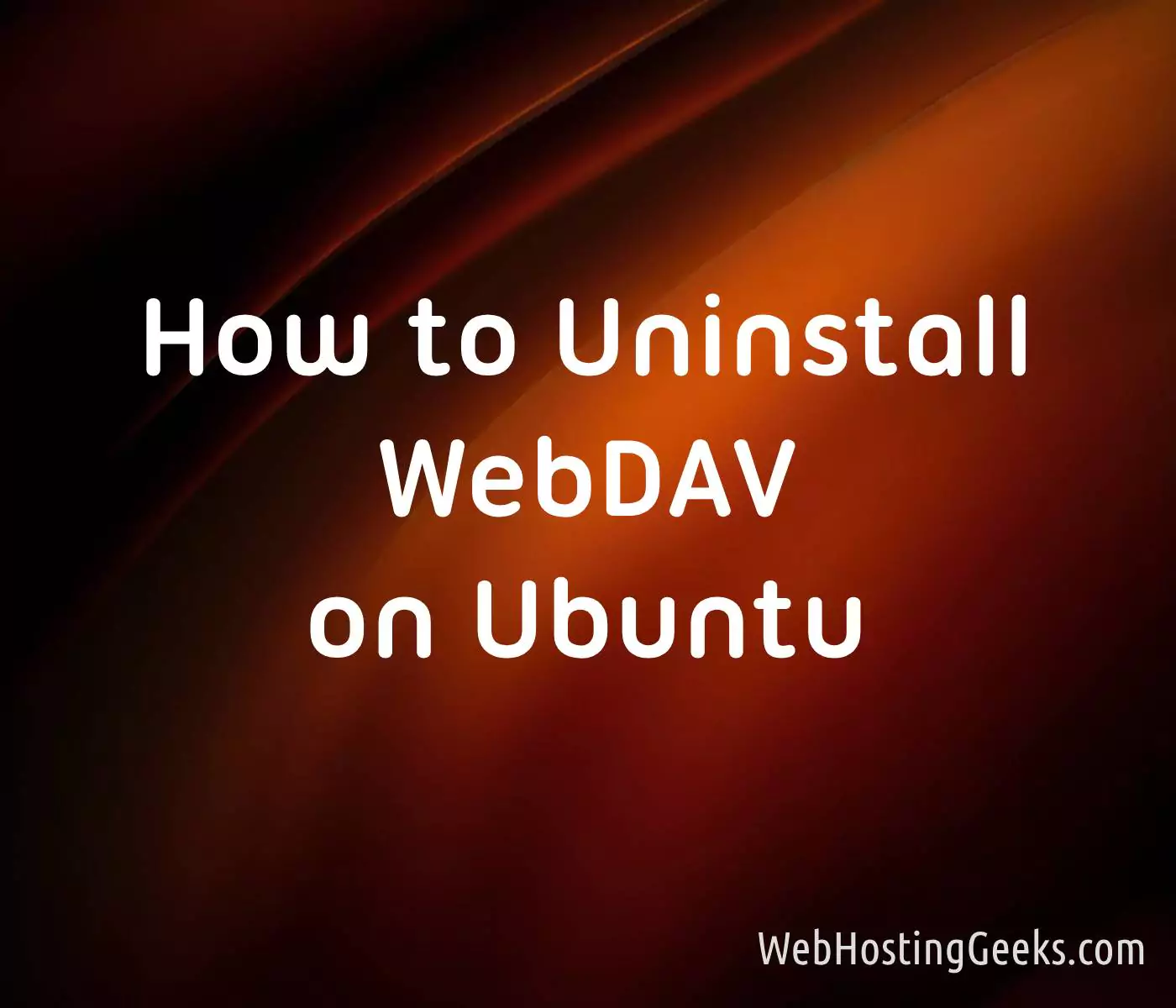 How to Uninstall WebDAV on Ubuntu