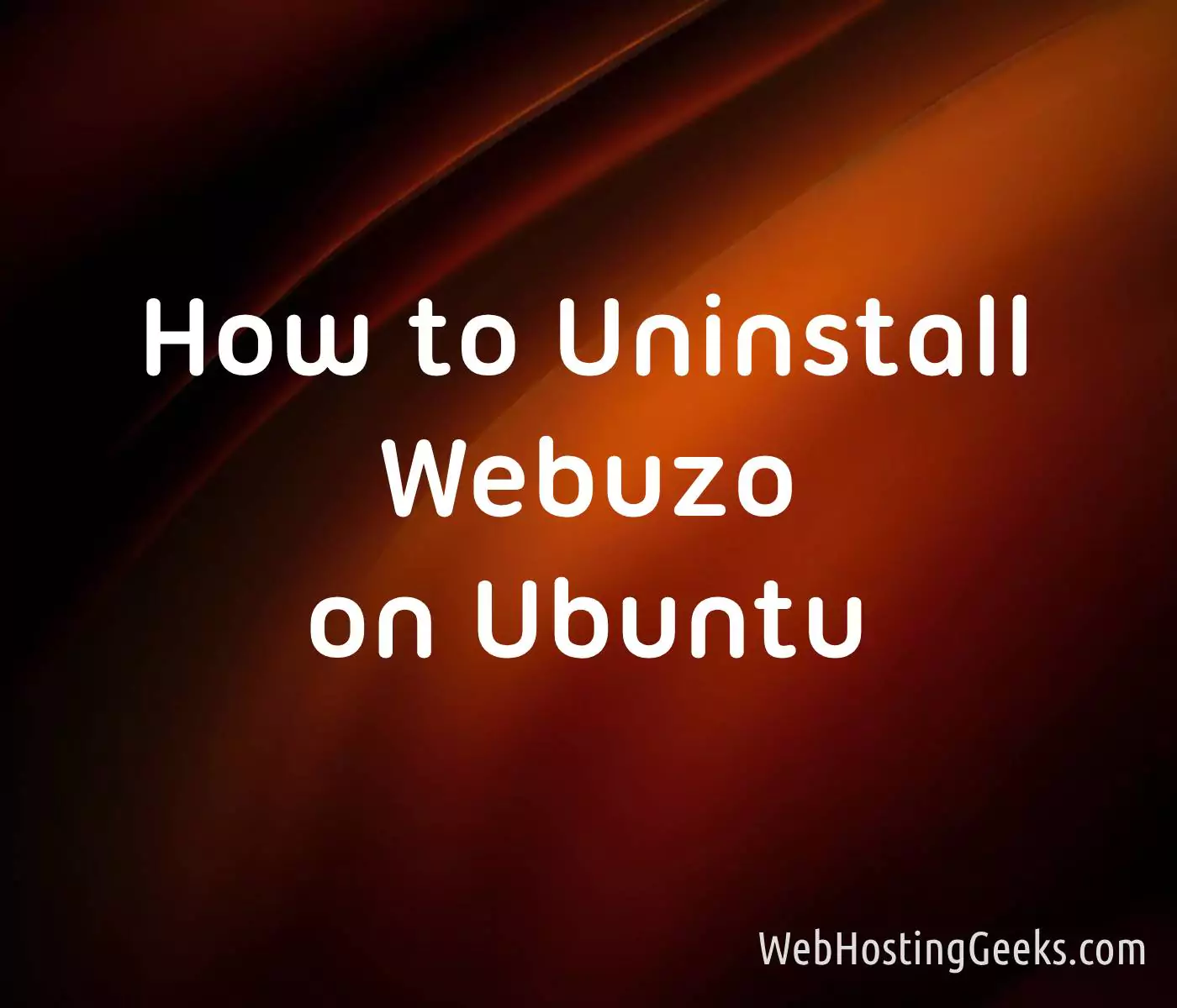 How to Uninstall Webuzo on Ubuntu